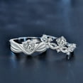 thumbnail image 4 of Whudwhu Original Princess and Knight Couple Ring, Moissanite, S925 Silver, 4 of 10