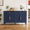 Blue, variant on ZOSQUARE Modern 58" Sideboard Cabinet with 4 Slatted Doors and 2 Drawers, Black Storage Cabinet with Gold Handles, Credenza Entryway Accent Table for Living Room