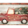 thumbnail image 2 of Kimberly, Allen 32x26 White Modern Wood Framed Museum Art Print Titled - Merry Christmas Truck, 2 of 4