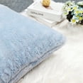 thumbnail image 6 of Home Soft Things Faux Fur Throw Pillow Cover 4 Piece Set-Blue Fog - 20" x 20, 6 of 9