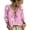 Pink, variant on Women's 3/4 Sleeve V Neck Floral Print Ruffle Blouses Tie Front Flowy Boho Tops Lightweight Woven Casual Shirts Trendy 2026 Summer Beach Outfits Blue L