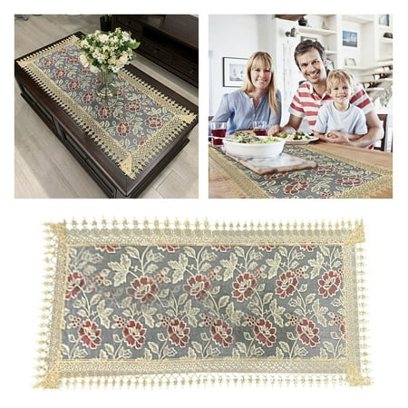 

BITOPYTOPSIY European Rectangular Coffee Table Mat Western Style Table Cloth New Chinese Solid Color Cloth Lace Desk Cover Cover 50×100cm Table Clothes for Oval Tables Matching Mats Plate Mates for