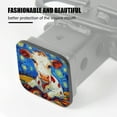 thumbnail image 3 of Hitch Cover Fits For 2-Inch Hitch,Cow In A Van Gogh - Style Starry Night Oil Paintingrubber Trailer Hitch Cover Tube Plug Insert,Car Exterior Accessories, Receiver Tube Hitch Plug, 3 of 6
