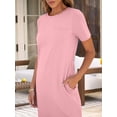 thumbnail image 4 of Vestido ANRABESS midi de verano casual a rayas con bolsillos para mujer, 4 of 6