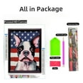 thumbnail image 2 of 5D Diamond Art Painting Boston Terrier Dog DIY Paint with Full Drill Round Diamond Gems Painting by Number Kits for Adults Art Craft Home Wall Decor 15.8x19.8in, 2 of 8
