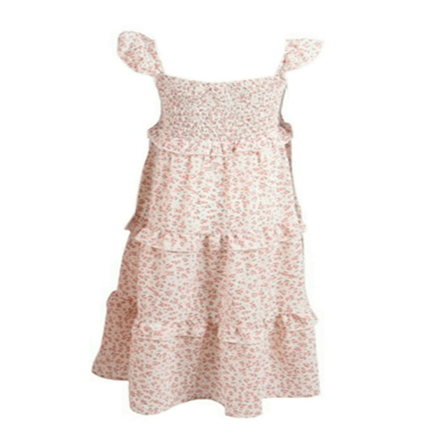 EIMELI Robe Assortie Mère Fille Femmes Fille à Volants Imprimé Floral Bohème Sans Manches Robe Vêtements de Famille