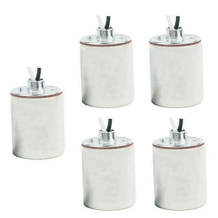 

Ana 5x White Porcelain Light Socket Keyless E26 Standard Hanging Pendant Light
