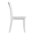 thumbnail image 5 of CorLiving Dillon Set of 2 White Wood Dining Chairs with Slatted High Backs, 5 of 11