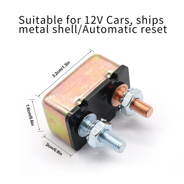 Disyuntor de Reinicio Auto Marine 12/24V Disyuntor de Reinicio de Fusible Automático Universal con Cubierta de Metal ANGGREK Otros