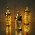 thumbnail image 3 of Handmade Gold Wind Lamp Party Ornament, Iron Lantern Candle Holder for Wedding Decoration, Home Decor with Aromatherapy Function, for Indoor and Outdoor, 3 of 7