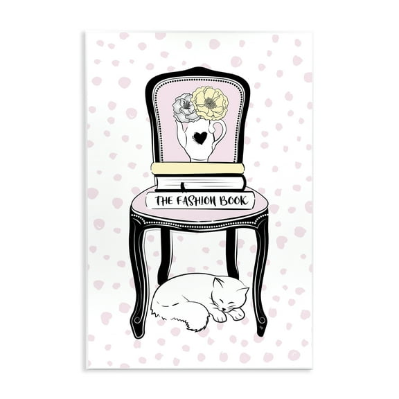 Stupell Industries Fashion Book on Chair Animals & Insects Painting Unframed Art Print Wall Art, 10 x 15