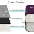 thumbnail image 2 of Mosiso Polyester Vertical Style Water Repellent Laptop Sleeve Case Bag Cover with Pocket for 13-13.3 Inch Notebook, MacBook Pro 14 inch M4 M3 M2 M1 Chip Pro Max 2024-2021, Magenta Purple, 2 of 5