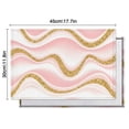 thumbnail image 6 of Pink Marble Gold Wave Pattern Summer Placemats Table Placemats Set Of 4-Linen Kitchen Washable Placemats Table Mats 11.8"x17.7" Non-Slip Heat Resistant, 6 of 6