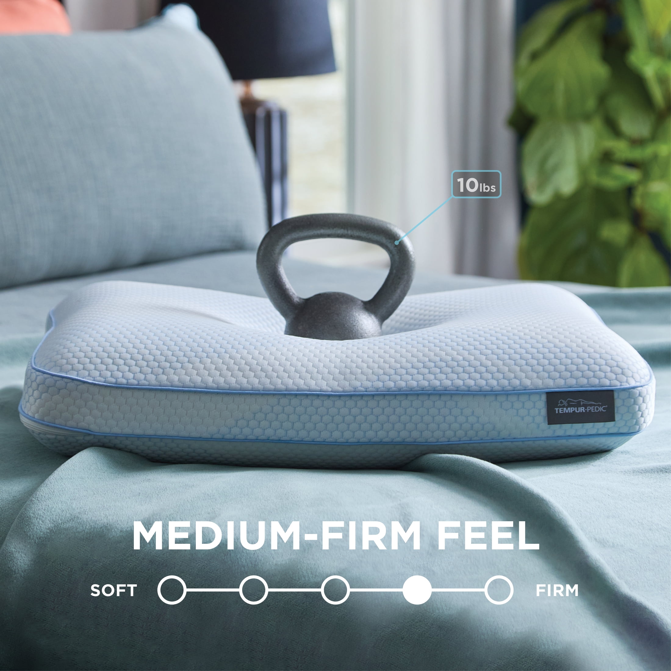 Tempur-Pedic All-Night Support Bed Pillow and Cooling, Pain-Relieving Support, Standard/Queen, Adult