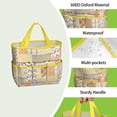 thumbnail image 4 of Garden Tool Bag,Pioneer Flower Floral Print Pattern Garden Tool Organizer,Garden Gifts,Waterproof Multi-Pocket Garden Tool Storage 11.8x5.5x11.4 Inch(Tools NOT Included), 4 of 6