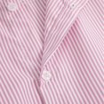 thumbnail image 5 of Men's Casual Loose Fit Striped Long Sleeve Button Down Shirt, Turn Down Collar Top for Spring Fall Daily Outfits, Soft Breathable Cotton Fabric, Relaxed and Comfortable Red L, 5 of 5