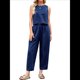 thumbnail image 2 of Conjunto de 2 Piezas de Cuadros para Mujer, para Vacaciones en la Playa, Verano, Camiseta Sin Mangas, Pantalones y Traje. Azul M, 2 of 10