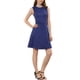 thumbnail image 4 of INSPIRAR CHIC Vestidos sin mangas de corte ajustado y acampanado de cuadros de Houndstooth por encima de la rodilla M Azul oscuro, 4 of 7