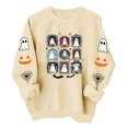 thumbnail image 3 of Jsaierl Halloween Sweatshirts for Women Cute Ghost Print Pullovers Trendy Classic Round Neck Long Sleeve Sweater Tops Halloween Costumes, Sizes S-2XL, 3 of 9
