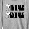 thumbnail image 3 of Peanuts - Snoopy Inhale Exhale - Toddler & Youth Long Sleeve Graphic T-Shirt, 3 of 6