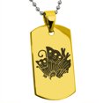 thumbnail image 1 of Stainless Steel Taira Ageha Samurai Crest Engraved Dog Tag Pendant Necklace, 1 of 1