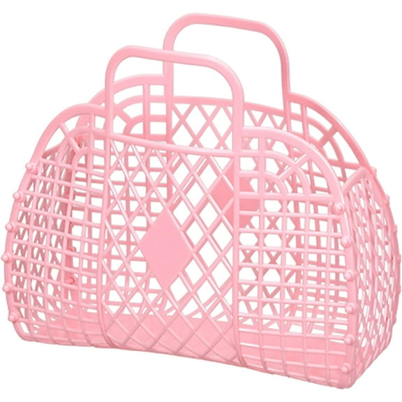 MMYGU Jelly Bag for Kids Girl Women,Kids Beach Tote Bag Girls' Fashion Plastic Jelly Purse,80's Retro Purse with Burlap Bag