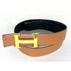 Hermès 32mm Reversible H Logo Belt Kit Black Gold 4her68