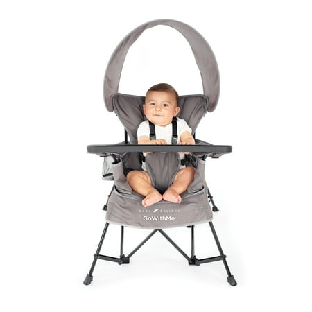 Go With Me Jubilee Deluxe Portable Infant Chair, Removable Canopy, Gray