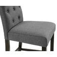 thumbnail image 3 of Leviton Solid Wood Tufted Asons Counter Height Dining Chair in Gray, Set of 2, 3 of 4