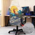 thumbnail image 3 of SCRAWLGOD Deer Mountain Sun Print Gaming Chair Cover, Breathable Computer Chairs Protection Cover with Armrest Covers Washable Computer Reclining Chair Seat Cover with Zipper for Home Studio, 3 of 7