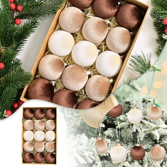 Christmas Ball Ornaments Sets 6CM Blue Velvet Cloth Bag Christmas Pendant Christmas Tree Decoration Ornaments Christmas Christmas Atmosphere Party Decoration