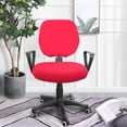 thumbnail image 7 of Office Chair Cover Computer Desk Chair Covers Stretchable Anti-Dust Universal Rotating Swivel Chair Slipcover Protector 2 Piece, Light Brown, 7 of 7