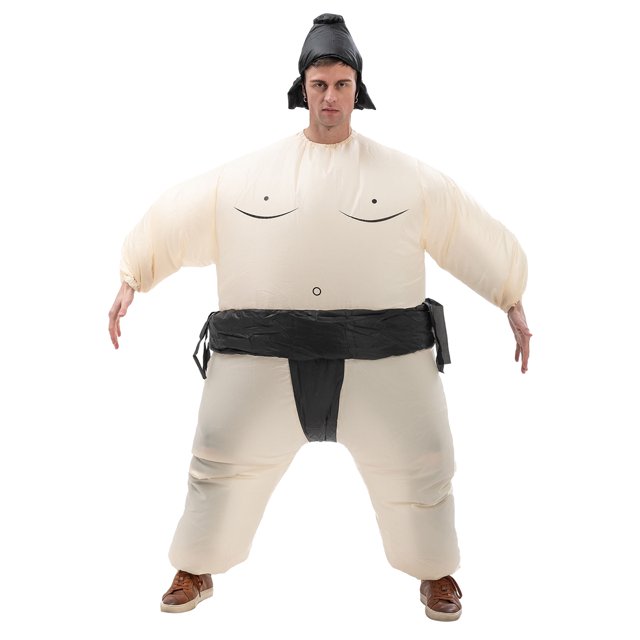 Traje inflable de sumo japonés para niños y adultos, traje inflable de dibujos animados, ropa de lucha de sumo multicolor