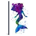 thumbnail image 1 of Silhouette Mermaid - Purple - Lantern Press Artwork (24x36 Gallery Wrapped Stretched Canvas), 1 of 1