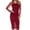 Red, variant on Lolmot Cocktail Dress for Women Mesh Long Sleeve Glitter Sequin Back Split Evening Dresses Sexy Wrap Bodycon Party Dress