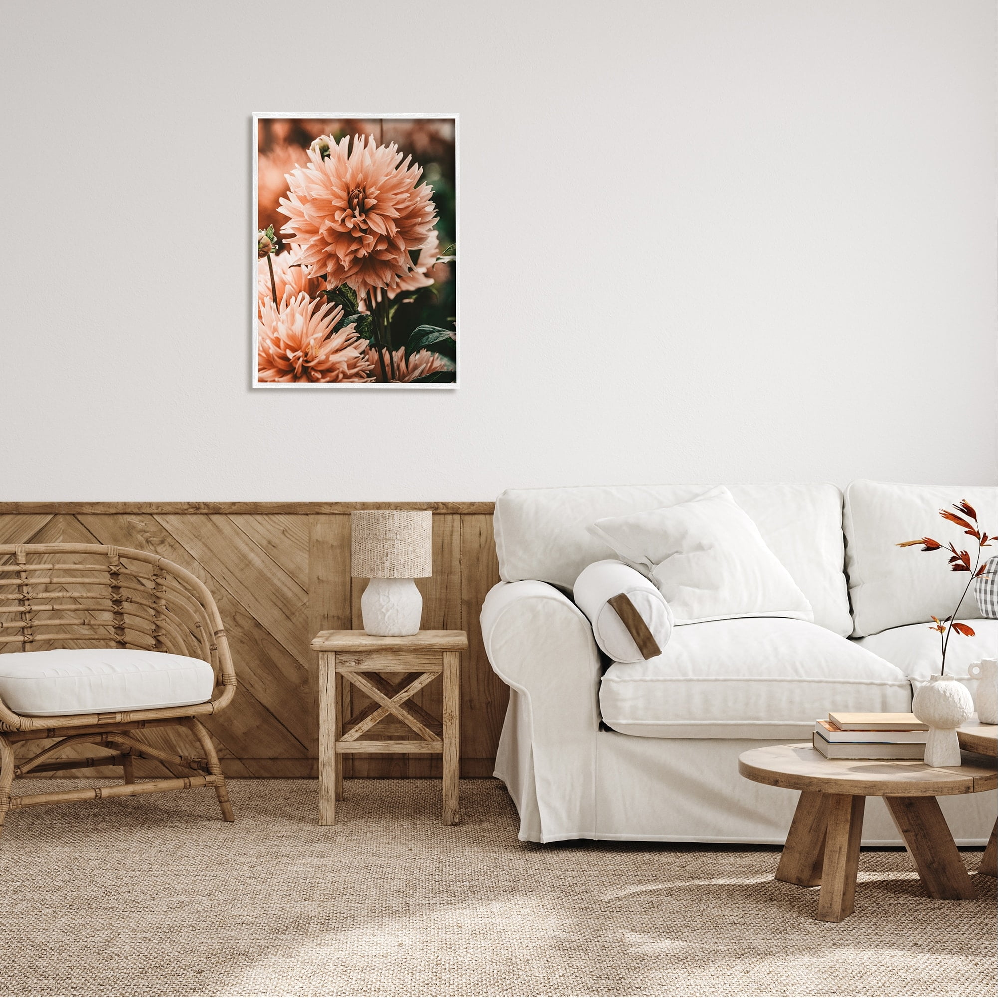 Stupell Industries Wild Pink Dahlias Spring Flowers Closeup Photography Framed Wall Art, 24 x 30, Design by Amy Brinkman