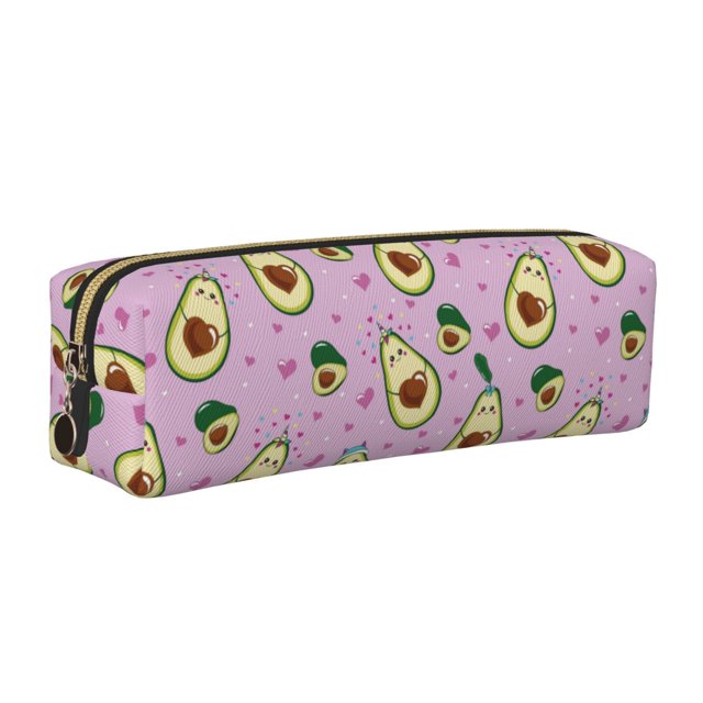 Balery Different Avocados Estuche de Lápices de Cuero Impreso, Estuche para Suministros de Arte, Estuche de Lápices con Cremallera, Estuche de Almacenamiento de Papelería