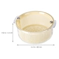 thumbnail image 3 of HEALEEP Fruit Vegetable Washing Basin Plastic Cream White 1Pcs, 3 of 7