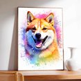 thumbnail image 2 of Shiba Inu Dog Art - Watercolor Style Wall, Home or Apartment Decor - Sweet Poster Print Gift for Puppy Lovers, Dog Lovers, Women, Girls, Kids, Baby Room, Nursery, 2 of 5