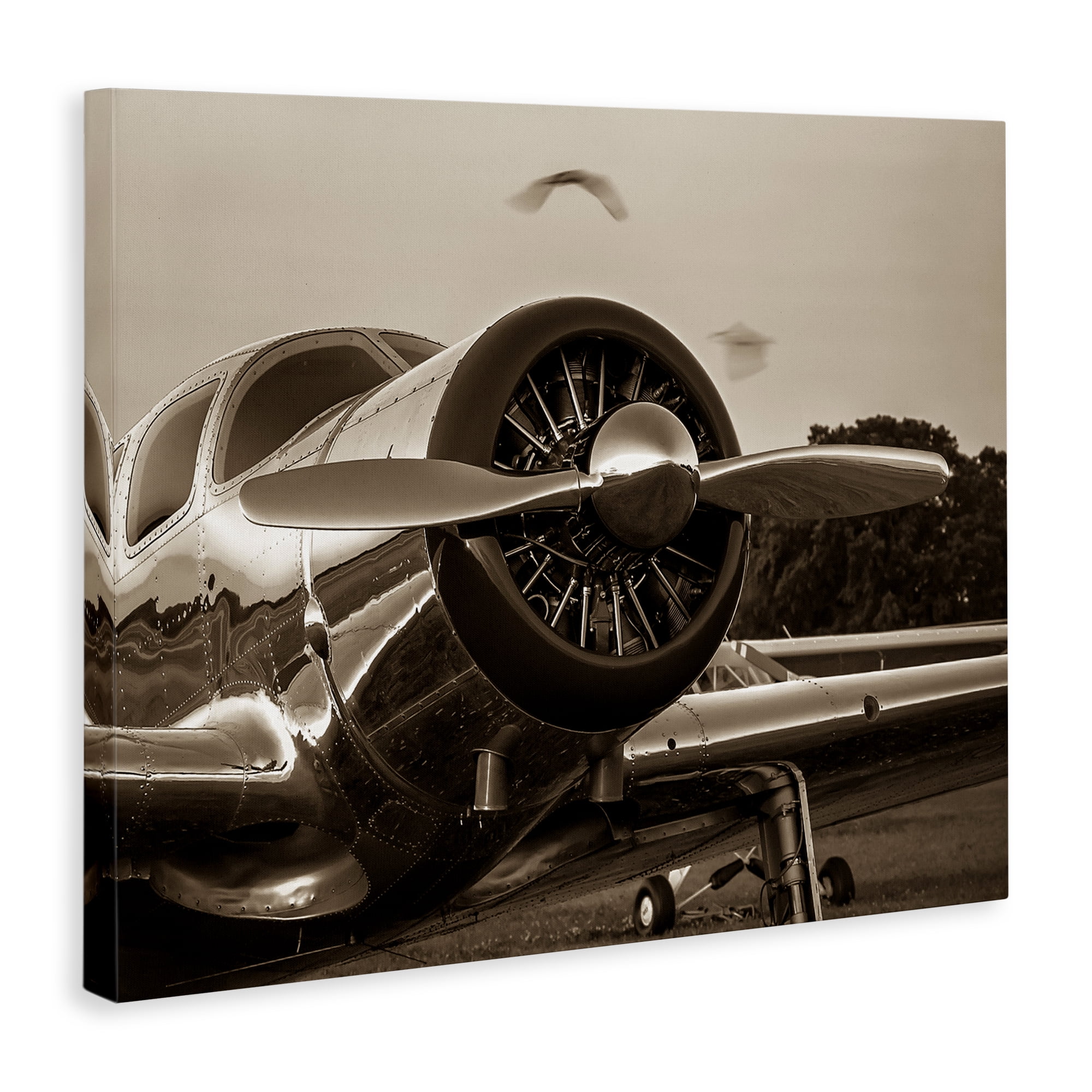 Stupell Industries Vintage Propeller View Transportation Photography Wrapped Canvas Art Print Wall Art, 40 x 30