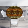 thumbnail image 4 of Indigenous Motifs Round Tablecloth African Ethnic Geometric Prehistoric Table Cover Table Cloth for Indoor Dining, Outdoor Picnic Parties, Camping,Fits for Table 40-44" Inches, 4 of 6