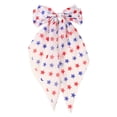 thumbnail image 2 of Independence Day Patriotic Bow Hair Clip With Star Soft Tulle, Lightweight Red White Blue Star Tulle Hair Bow, 4Th Of July Hair Accessory For Women, Summer Party, Family Gathering & Patriotic Decor, 2 of 4