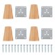 thumbnail image 1 of 4 Sets Solid Wood Furniture Legs Nordic Style Furniture Legs Furniture Parts, 1 of 3