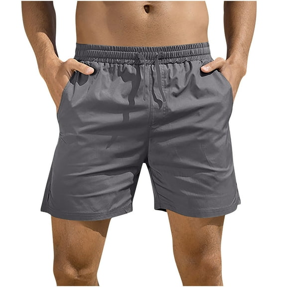 YLSDY Men's Linerless Workout Shorts 5'' - Lightweight Quick Dry for Running Sports Athletic Gym with Pockets Gray XXL