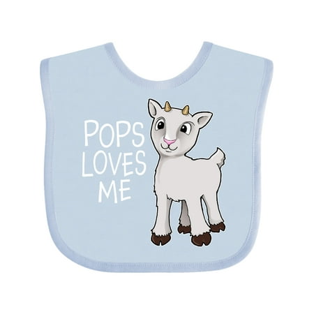 

Inktastic Pops Loves Me- cute goat Gift Baby Boy or Baby Girl Bib