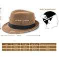 thumbnail image 4 of Sombrero Panamá de los años 20 para hombre - Sombrero Fedora de gánster de la mafia Accesorios para disfraz de Gatsby Talla única, 4 of 5