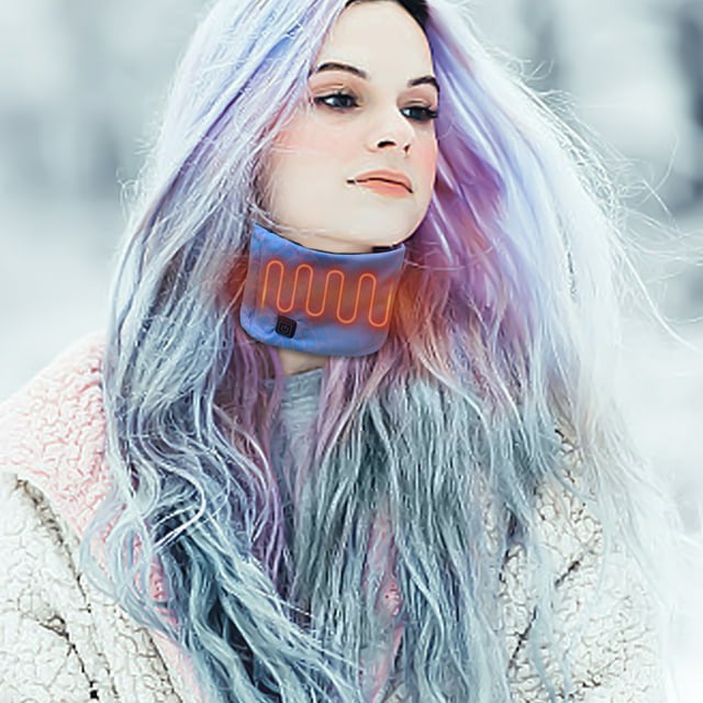 Bufanda térmica para el hogar, para hombre y mujer, almohadilla térmica para el cuello, almohadilla térmica con 3 ajustes de temperatura, bufandas suaves de invierno para hombre y mujer, bufanda térmi