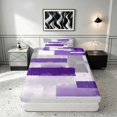 thumbnail image 4 of Manfei Abstract Ombre Rectangle Twin Sheets, Purple Black Gray Bedding, Gray Reversible 3 Pieces1 Flat Sheet + 1 Fitted Sheet + 1 Pillowcase, 4 of 6
