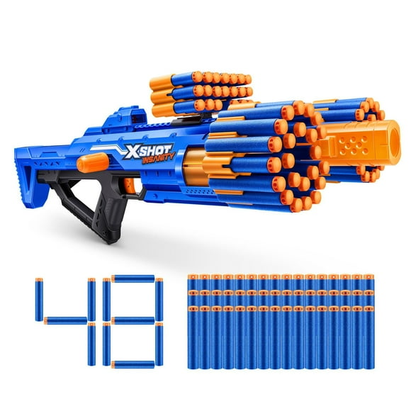 Berzerko XSHOT Insanity (48 fléchettes) par ZURU Mousse Blaster pour gamins