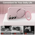 thumbnail image 4 of Compatible with Samsung Galaxy S23 Plus Case with Magnetic Ring Holder [Compatible with Magsafe & Camera Lens Protector] Soft TPU Shockproof Kickstand Phone Case for Galaxy S23 Plus Pink, 4 of 12